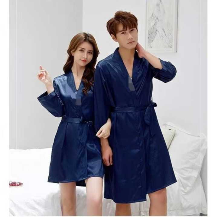 Sexy Couple Night Dress /2 piece Bridal Groom Nighty / Men Women Hot Night Suit / Male Female Sleepwear