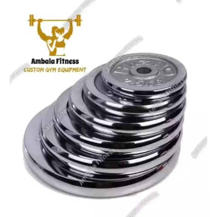 2 kg High Quality Professional Iron Dumbbell Plates Chrome Weight Plates Fitness Home Gym Home Exercise Dumbell (AMBALA FITNESS)