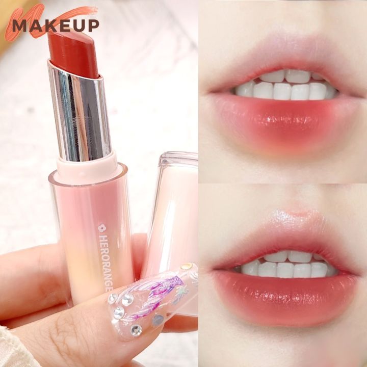 HERORANGE Red Brown Lipstick / Moisturizing Lip Tint / Waterproof and Long-lasting Lip Glaze / Mirror Water Light Lipstick / Makeup Cosmetics for Women