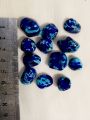 Acrylic Mix Shape/Size Blue Stone Marble Textured Large Beads for DIY Crafts - Pack of 20 pcs - Ideal for DIY, Crafting, Jewelry Making, Jewelry, and Dress Accessories.. 