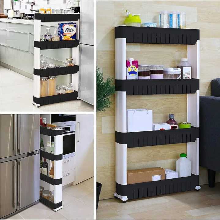 Premium%204%20Layers%20Storage%20Organizer%20Smart%20Rack%20In%20Multicolor,%20True%20High%20Quality%20Plastic,%20Moving%20Wheels,%20Hanging%20Hooks,%20Multi%20Purpose%20Space%20Saver%20Rack%20(Dimension%20Length%2047cm%20Hight%2096.5cm%20Width%2017cm)%20-%20Image%203