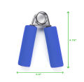 Steel Hand Grip Fitness Hand Grip for Muscle exercise build up, Blue Color Sponge Grip, Hand Grip Strengthener Fitness, Heavy Grip, Hand Grip, Strength Training, Forearm Wrist Grip. 