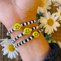 Go2Boho Smile Face Bracelets Seed Beads Bracelet 2023 Fashion Jewelry For Women Smiley Charm White and Black Beaded Braclet. 