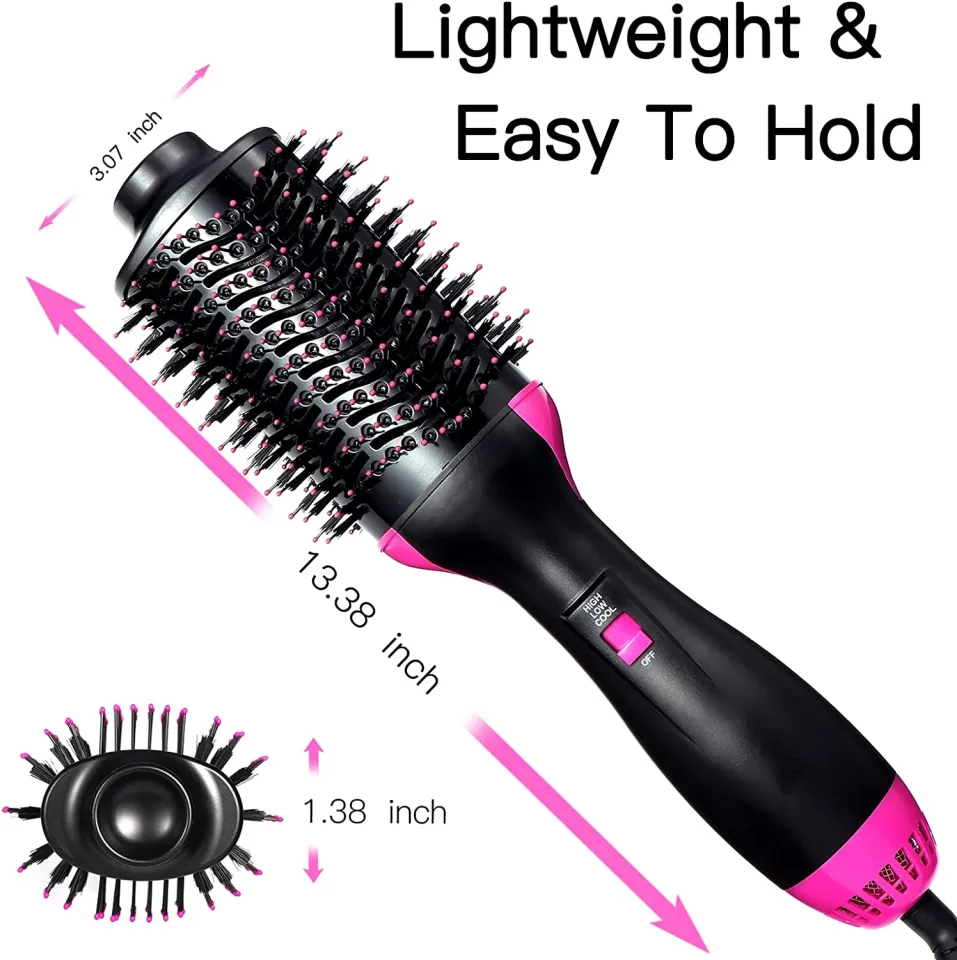 Professional Hot Air Brush Straightening Hair Dryer comb and Volumizer with Straightener Curler for Girls Women Daraz.pk