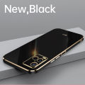 For Vivo Y21T Cover Fashion Shiny Plating Square Bumper Slim Phone Case Soft TPU Silicone Shockproof Protective Back Cover. 