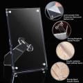 Acrylic Picture Frame Desktop Frameless Photo Frame Double Sided Transparent Acrylic Frame Clear Picture Frame Horizontal Magnetic Frame. 