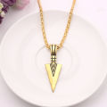 Wholesale Hiphop Jewelry Punk black Arrow Pendant Necklaces For Men. 