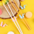 3pcs/pack Portable Silicone Training Chopsticks Connector Bear Chopsticks Corrector Finger Cover Children's Training Chopsticks Chopstick Helpers Kitchen Tableware Kids Enlightenment. 