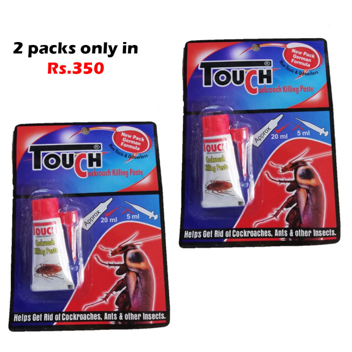 TOUCH Cockroach Paste 2 Packs - Ultimate Colony Eliminator! Fast-Acting Formula to Eradicate Roaches in Your Home, Office & Beyond - Experience a Pest-Free Life Today