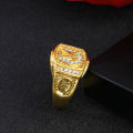 Fine Hot Selling Horse Head Man Diamond Ring Gold Plated Alloy Male Zircon Fashion Jewelry Rings. 