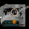 WORLD MAP CLOCK WITH ROPE LIGHT(Large). 
