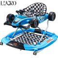 2-in-1 Formula 1 Car Baby Walker & Rocker ,Adjustable Height, Lights, Music, and Steering Wheel for Toddlers 6-24 Months babies. 