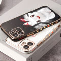 (Free Lanyard ) For Infinix Note 8 Back Cover Luxury 6D Plating Mascot Rabbit Side Pattern Soft Silicone Square Mobile Phone Case. 
