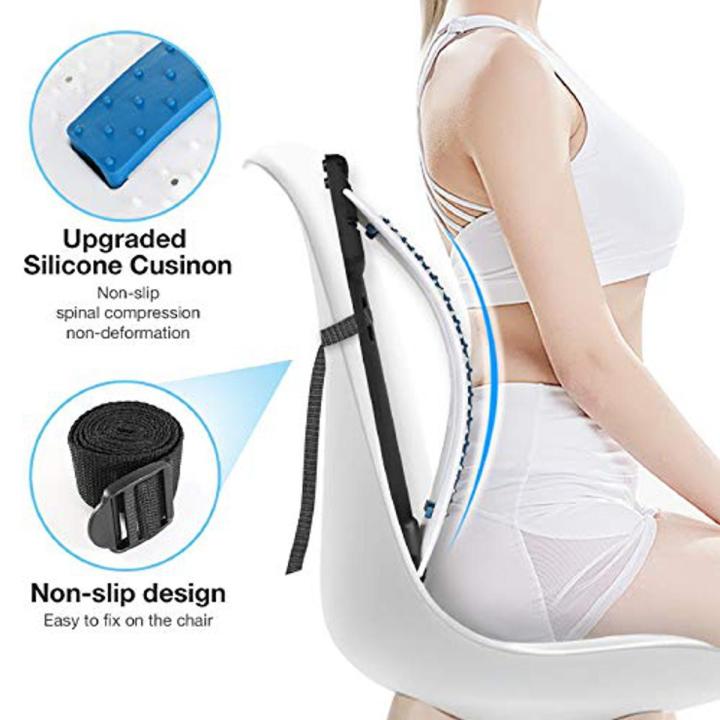 Back Massage Magic Stretcher Fitness Equipment Multi-Level Back Craacker Lower Back Pain Relief Device, Lumbar Support Spine Board for Herniated Disc, Sciatica, Scoliosis, Lower and Upper Back Muscle Pain Relief NOTE random color will be delivered