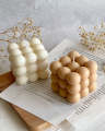 Scented Bubble Cube Candle, 3x3 Modern Design, High-Quality Wax, Relaxing Fragrance, Home Decor. 