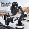 Universal Car Mobile Holder Mount with One-Button Pop-Up, Strong Suction for Dashboard/Windshield, 360° Rotation, Fits Phones 60mm-110mm. 