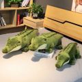 Simulation Large Soft Crocodile Plush Toy Fluffy Full Stuffed Animal Pillow Green Giant Alligator Sofa Cushion Kid Birthday Gift. 