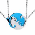 Us Stock Uloveido Matching Cat Necklace Pendant For Men Women Couple Necklace Pendant Stainless Steel Jewelry Sn156. 
