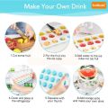 Ice Cube Tray Quick Pop Out Easy Release - Soft Silicone Flexible Mold - 21-Cube Ice Maker for Freezer - Round Ice Cube Tray for Whiskey, Cocktails & Drinks - Push Out Back Design - Easy-Clean BPA-Free Ice Mold for Chilled Beverages, Parties & Kitchen Use. 