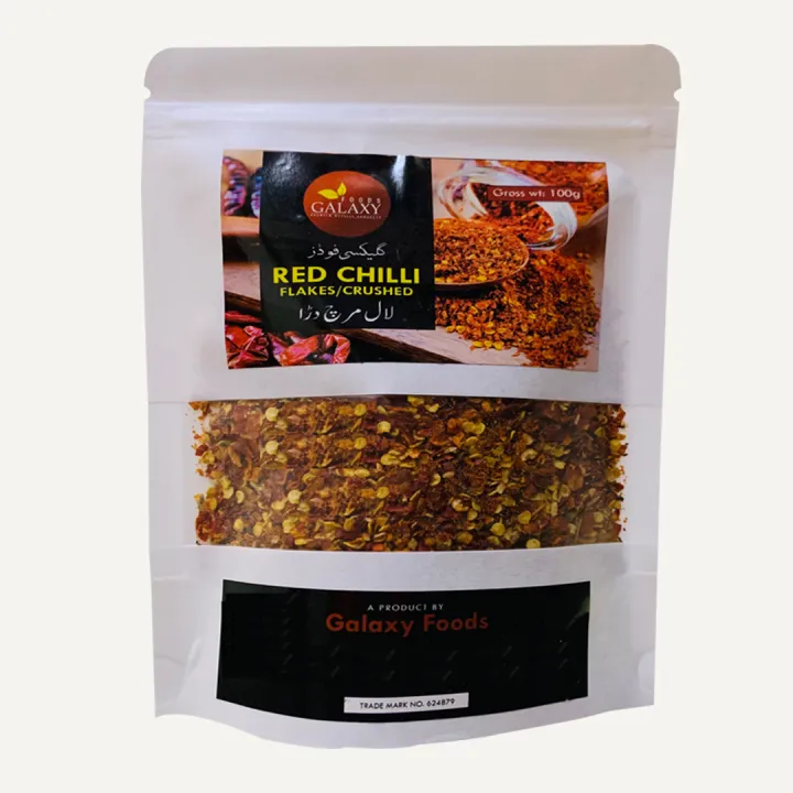 Galaxyfoods%20Red%20Chilli%20Crushed/Laal%20Mirch%20Dra-%20Gross%20wt%20100g%20Premium%20Quality%20Craft%20Bag%20-%20Image%205