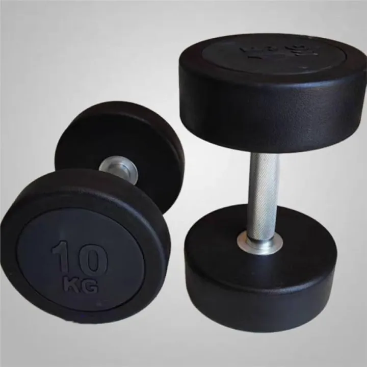 Dumbbells 1kg to 15kg with Anti-Slip Metal Handle, Home Gym Workout Equipment for Full Body Workout Fitness, Sold in 1 pieces 1kg, 2kg, 3kg, 4kg, 5kg, 6kg, 7kg, 8kg, 10kg, 12.5kg, 15kg Rubber Dumbbells Home Gym Exercise Dumbell