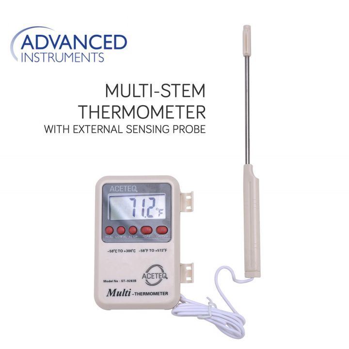 -50°C to 300°C Wide Measurement Range, Stainless Steel Probe, C° / F° Selectable, Data Hold, Maximum / Minimum Temprature For Food . Kitchen , Thermometer