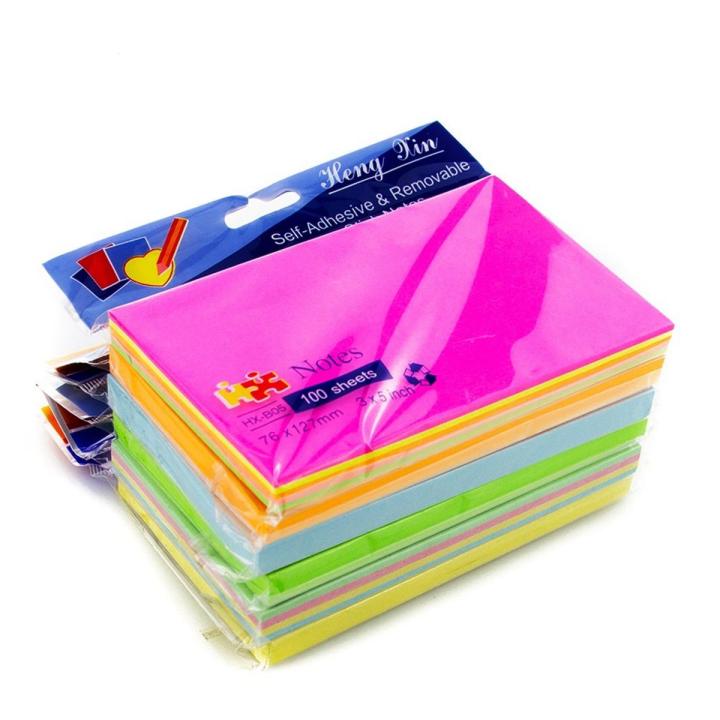 Sticky Notes Post it Pastel Sticky Note Clear Self-Sticky Annotation, 3x3 Inch 76*76 MM  Waterproof Translucent Color Memo Pad for Office & School (Assorted, Pack of 100 Random Colours)