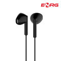 Energy - ENRG In-Ear Wired Earphones Deep Bass and Stereo Earbuds Apple Style Black & White. 