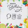 Happy Birthday stickers for Birthday Party Decorations DIY Decals elegant decor, Kids room decoration. 