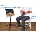 Baoer Color Coded Ukulele Fretboard Note Chart, Learn Guitar And Music Theory, Ukulele Chord Chart For All Levels Boys Girls. 