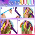 Spiral Hair Curlers No Heat Hair Curler Styling Kit Magic Hair Rollers Hair Styling Rollers Tools Spiral Hair Rollers with a Storage Bag (18Pcs). 