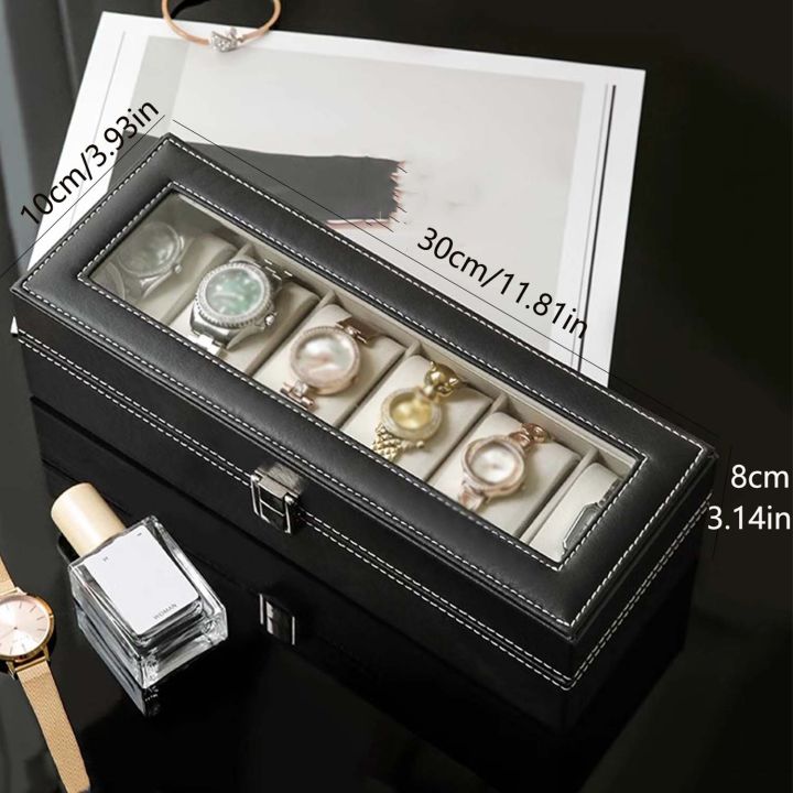 6/10/12%20Grids%20Watch%20Box%20PU%20Leather%20Watch%20Display%20Case%20Storage%20Box%20Organizer%20Watch%20Jewelry%20Display%20Box%20Gifts%20For%20Men/Women%20Unique%20Gifts%20DreamEmporium%20-%20Image%204
