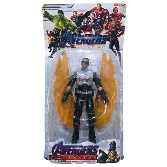 Marvel Avengers Falcon Action Figure Toy Set For Kids - 8 Inches