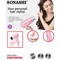 Sonashi Travel Hair Dryer 1200 Watts, Pink SHD-5001. 