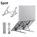 Laptop Stand Spot - Adjustable Laptop Stand, Portable Aluminum Laptop Riser Laptop Holder for Desk, Foldable Ventilated Cooling With Anti Slip Rubber Grips Silver. 