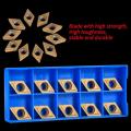 10pc Diamond CNC Ca ide Tips Inserts Blade Cutter Lat Turning Tool + Blue Box. 