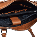 Leather Laptop Bags – 100% Genuine Cowhide Office Briefcase for Men & Women | Stylish Laptop Shoulder Bag with Multiple Compartments – Brown. 