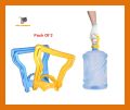 Pack of 2 Water Bottle Handles for 19L Drinking Water Bottles Yellow and Blue. 