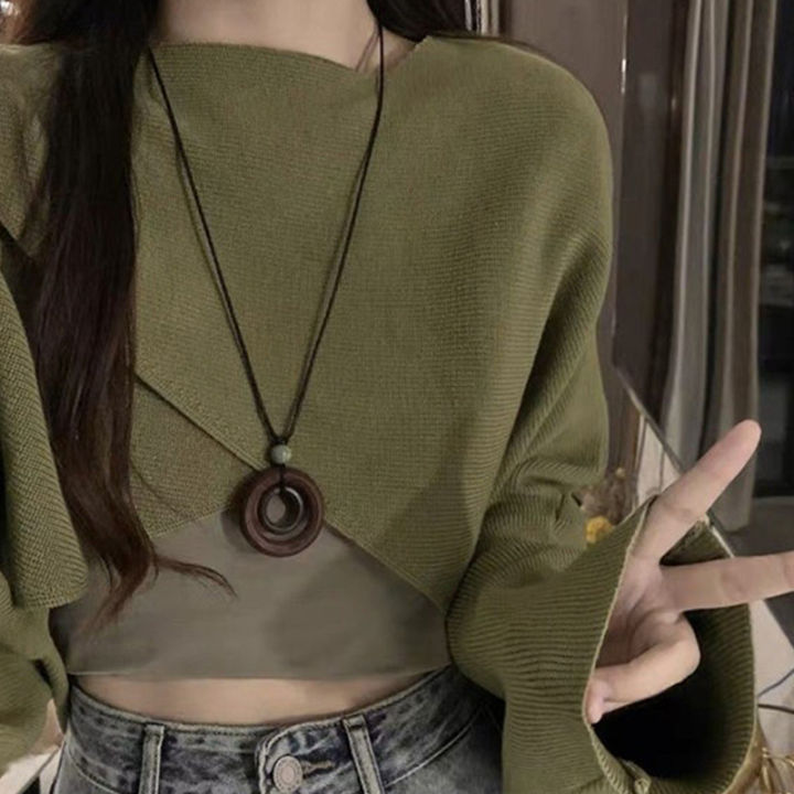 【Fast-selling】 Wooden Circle Pendant Necklace Chinese Hand Lion Necklace Ethnic Style Decoration For Women Jewelry Accessories Gift Eshylala