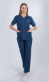 Doctor Scrub Nursing Uniform V Neck Unisex Navy Blue OT Kit. 
