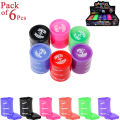 6 Pcs Set - Magic Crystal Soft Fluffy Party Prank Slime Fun Toy For Kids Boys and Girls Squishy Clay Toys. 