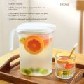 1.8L Fridge Jugs with Lids, Plastic Juice Pitcher, Large Capacity Hot Cold Water Carafe with Leak Proof Beverage Handle, Airtight Door Water Jug Container. 