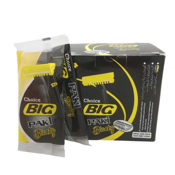 Big Paki Blacky Razor For Men | Razor For Men Razor For boys Original Men Razor, Disposable Body Shaving Razors for Men & boys Men Facial Razor For Body Safe & Smooth Razor For Men Perfect for Men Hair Removal Pack of 6 Pcs - 12 Pcs - 18 Pcs & 24 Pcs