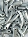 Unique Beads for Unique Crafts. Silver Long Curve Tussle Plastic Beads. Pack of 40gms Beads, For DIY Jewelry Making, Crafting, Home Decor, And Dress Accessories.. 