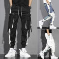 High Waist Men's Trousers Comfortable Breathable Hop Cargo Pants Polyester Sweatpants for Daily Wear Urban Fashion Dance Apparel Youth Clothing Street Dancing. 