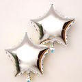 Black & White Happy Birthday Theme , for Birthday parties ... Best for Your Special One , Birthday Boy/ Girl - Black HBD foil + Black HBD banner+4 Stars foil( 2 Black,2 Silver)+40 Latex Balloons(Black,White). 