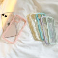 HOCE Fashion Cute Clear Curly Wave Cases For iPhone 13 12 11 14 15 16 Pro Max 13 12 Pro X XS XR 14 16 Plus Case Hybrid Shockproof Transparent Phone Cover. 