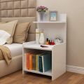 Modern Bedside table with open storage box bedroom side table multifuncional wooden bookcase. 