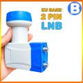 KU Band LNB Double Port Waterproof 2 Pin LNB. 