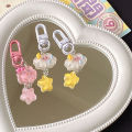Cute Cartoon Cloud Star Keychain Pentagram Key Chain For Girls Children Decoration Key Ring Jewelry. 